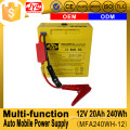 Multifunction Car Jump Start >40 Launch Times 12V 20AH 240WH 20000mah Solar Charging Mobile Power Bank